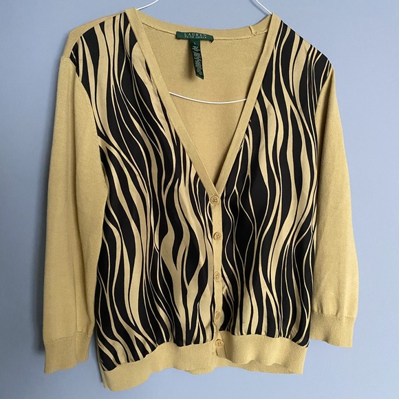 Ralph Lauren tiger print cardigan. - Picture 1 of 4